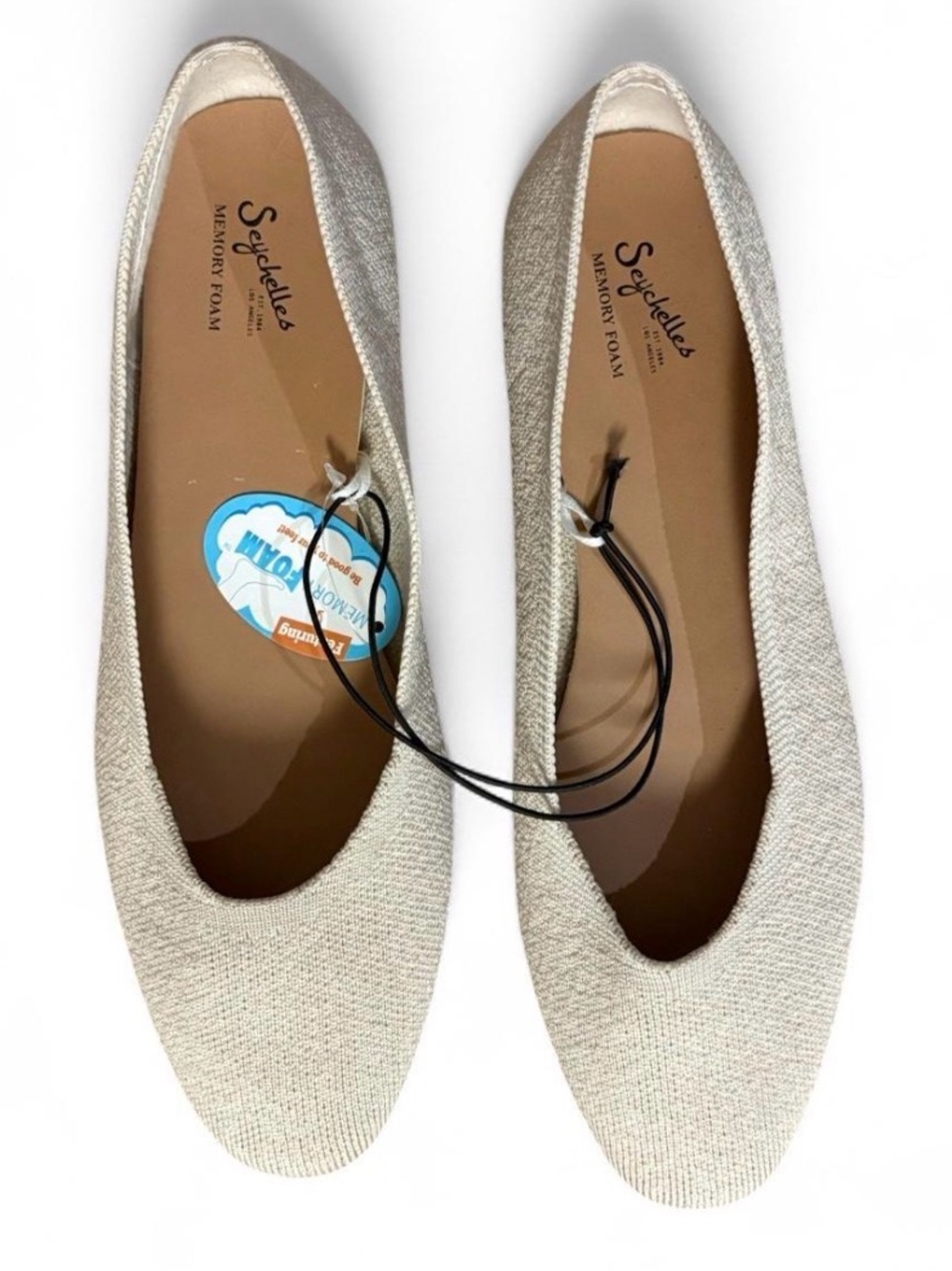 Seychelles Mabel Ballet Flats Womens Size 8.5 M Beige Memory Foam Slip On Shoes